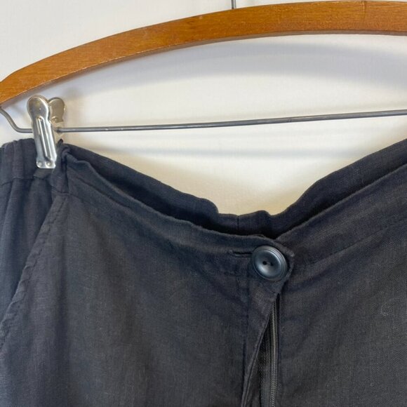 Flax 100% Linen Lagenlook Black Pants - Picture 4 of 10